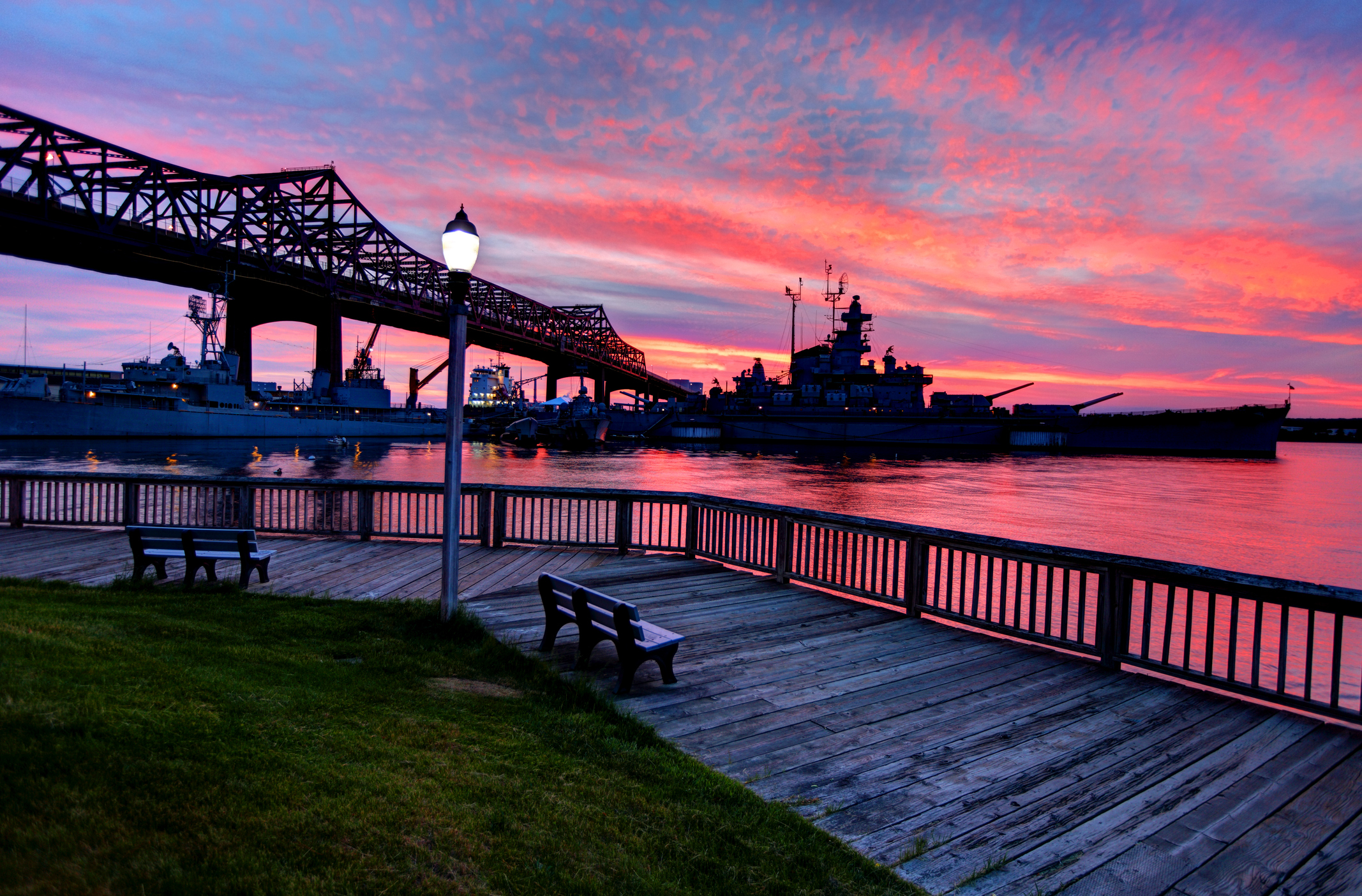 Fall River Heritage State Park is a state park in Fall River, Massachusetts, USA. The park sits on the shoreline of the Taunton River next to the Charles M. Braga Jr. Memorial Bridge and across from the World War II battleship, the U.S.S. Massachusetts. The park enjoys a location overlooking Battleship Cove